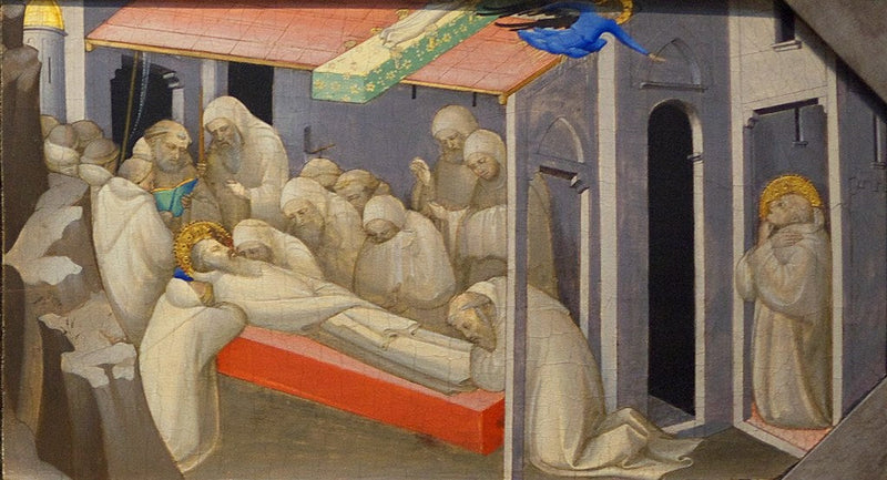 Der Tod des heiligen Benedikt: Flügelstück des Altarflügels - Lorenzo Monaco