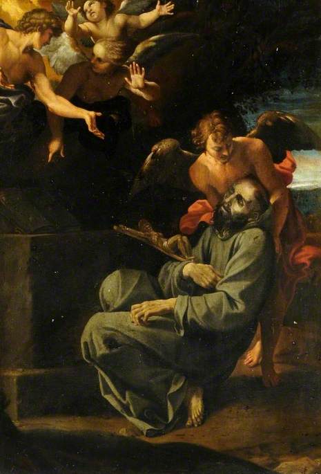 Der Tod des heiligen Franziskus (Die Ekstase des heiligen Franziskus) - Annibale Carracci