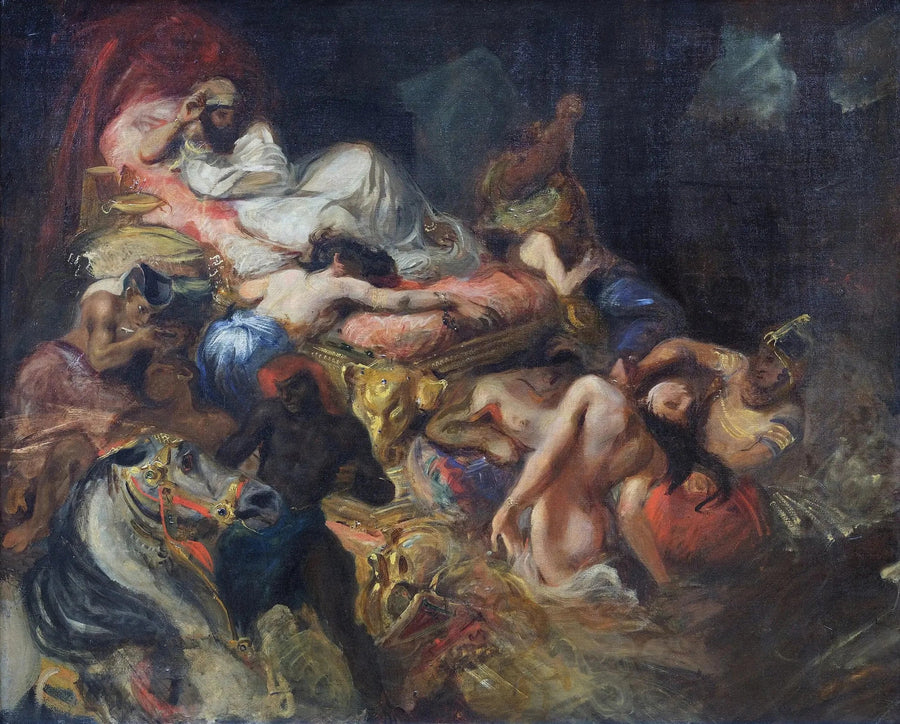 Der Tod des Sardanapalus, Skizze - Eugène Delacroix