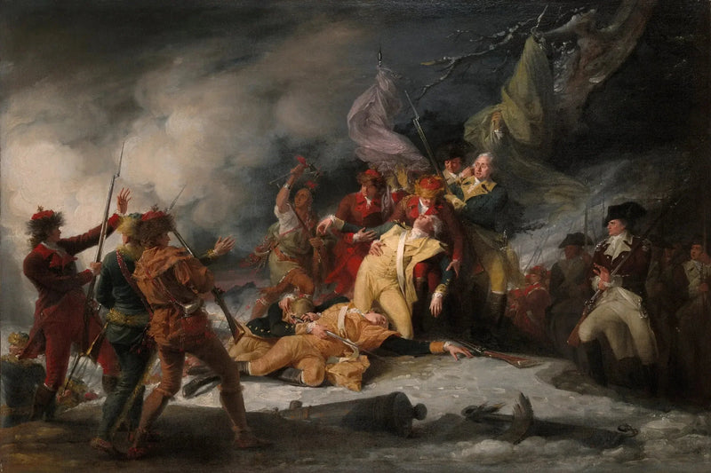 Der Tod des Generals Montgomery in der Schlacht von Québec, am 31. Dezember 1775 - John Trumbull