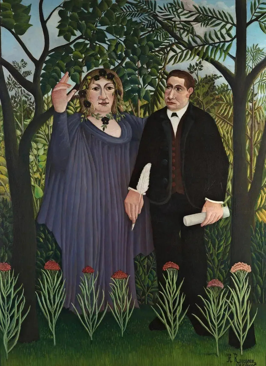 Die Muse, die den Dichter inspiriert - Henri Rousseau