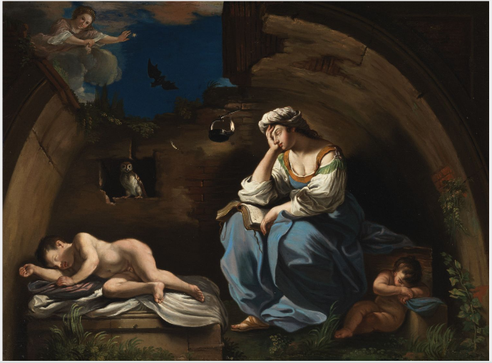 Die Nachdenkliche Muse - Guercino