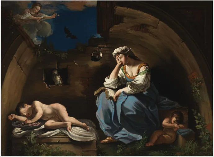 Die Nachdenkliche Muse - Guercino