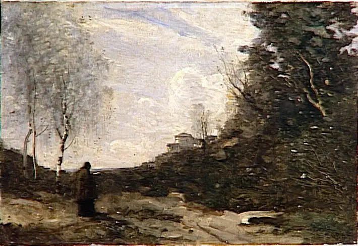 Die rustikale Muse - Jean-Baptiste Camille Corot