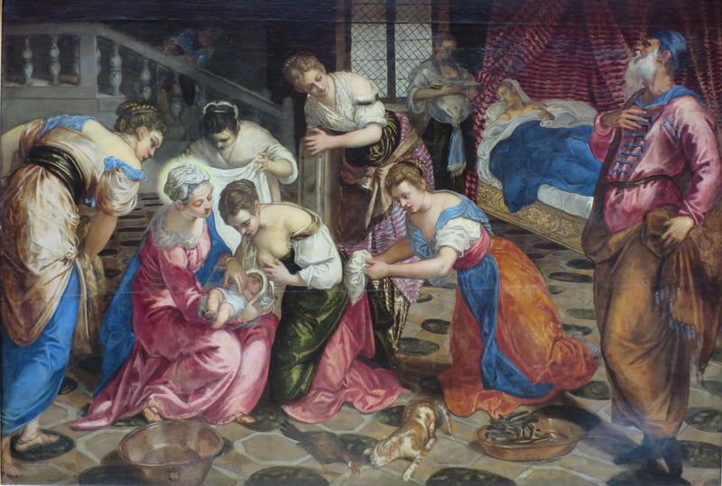 Die Geburt des Johannes Baptist - Jacopo Tintoretto