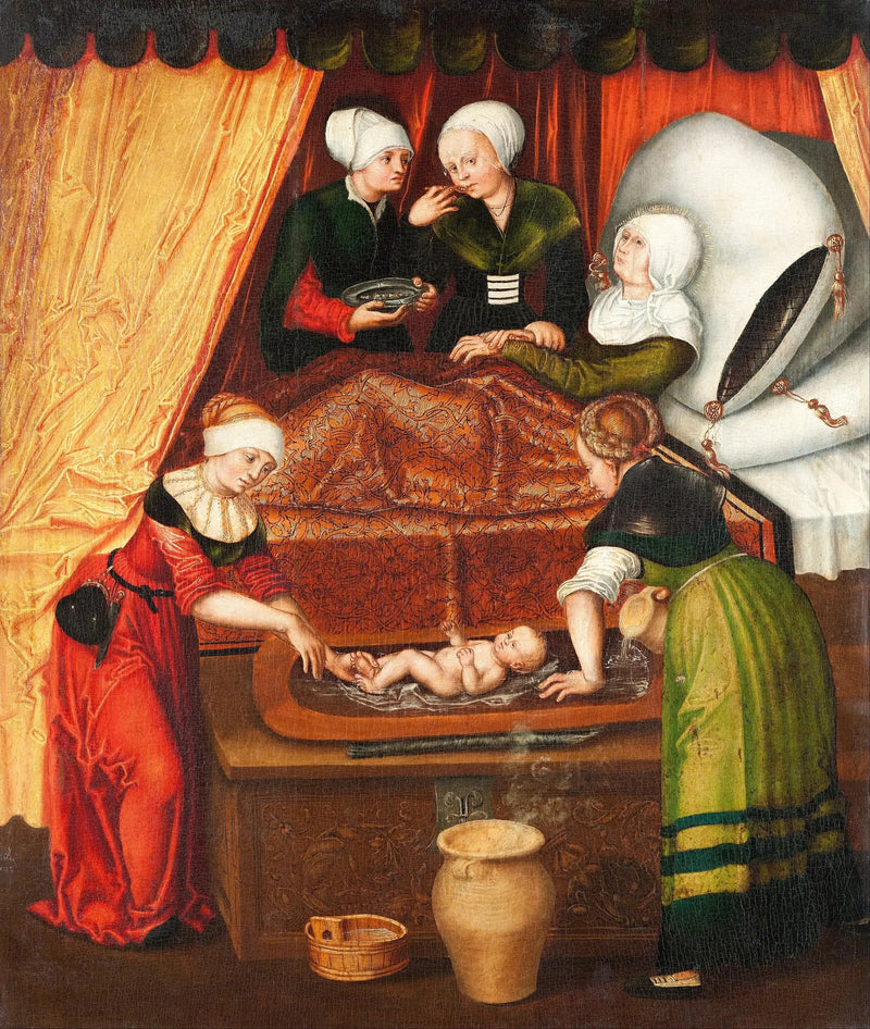Die Geburt von Johannes dem Täufer - Lucas Cranach der Ältere