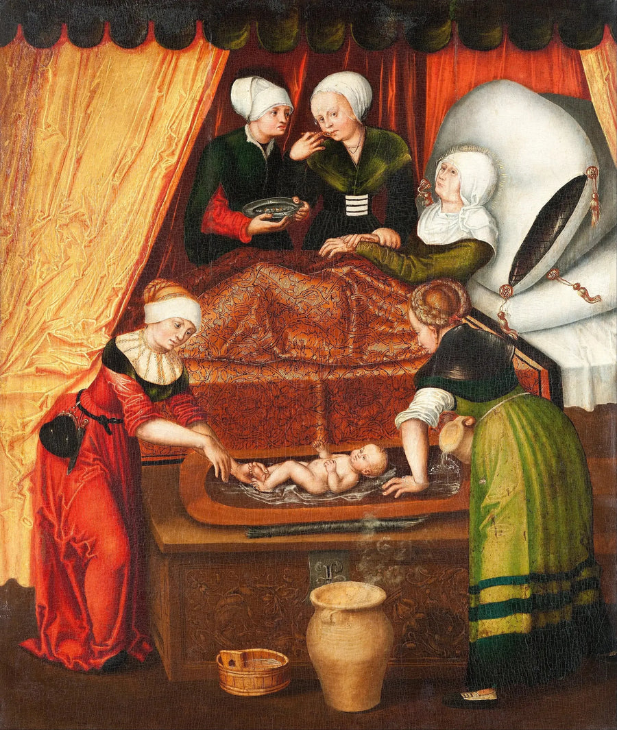 Die Geburt von Johannes dem Täufer - Lucas Cranach der Ältere