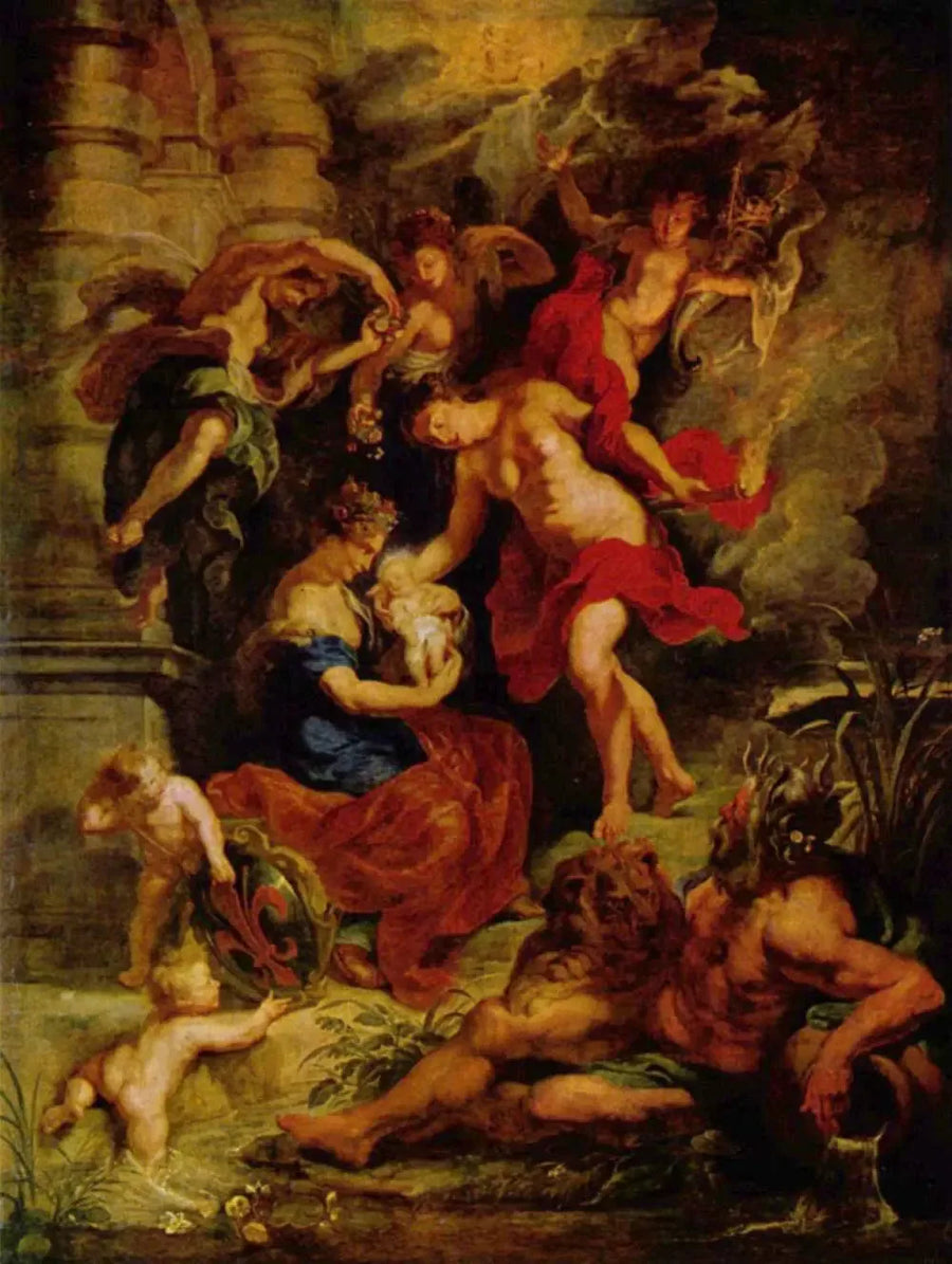 Die Geburt von Maria de' Medici am 26. April 1573 in Florenz - Peter Paul Rubens