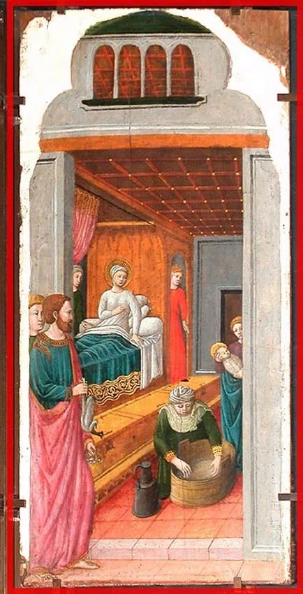 Die Geburt der Jungfrau - Giovanni Francesco da Rimini