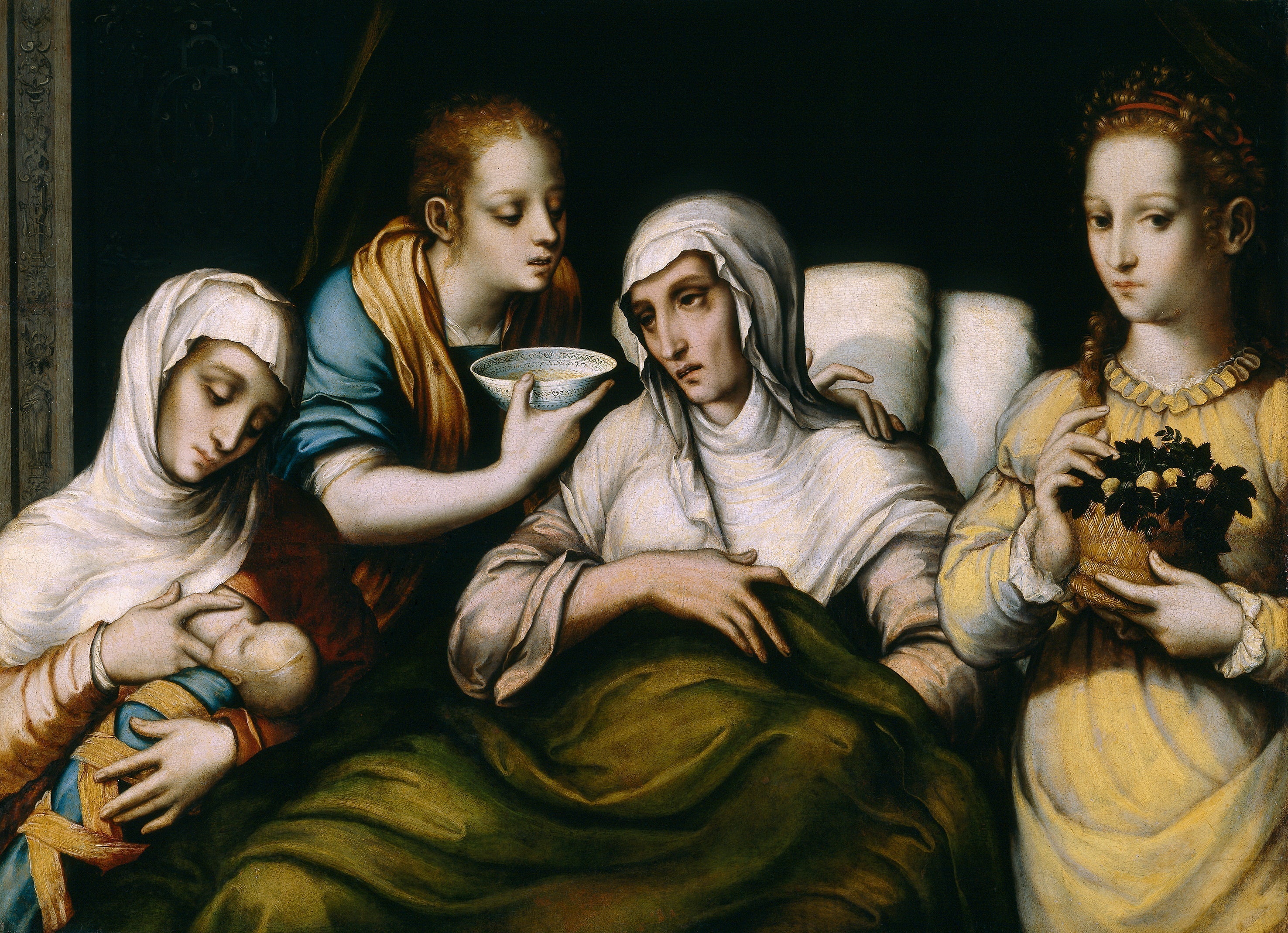 La Naissance de la Vierge - Luis de Morales image 1 tableau peint à l’huile sur toile