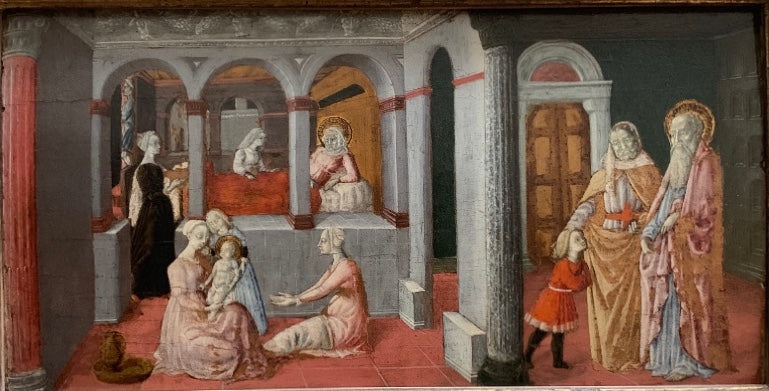 Die Geburt der Jungfrau - Matteo di Giovanni