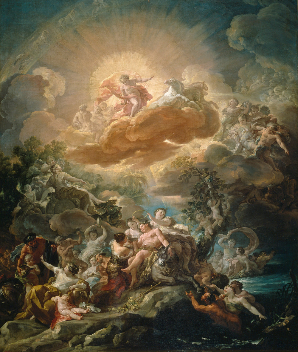 La Naissance du Soleil et le Triomphe de Bacchus - Corrado Giaquinto image 1 reproduction artisanale de tableau