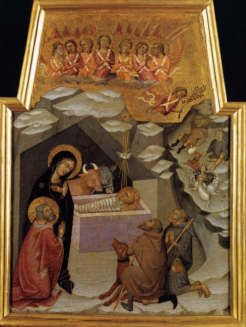 Die Geburt und die Anbetung der Hirten - Bartolo di Fredi