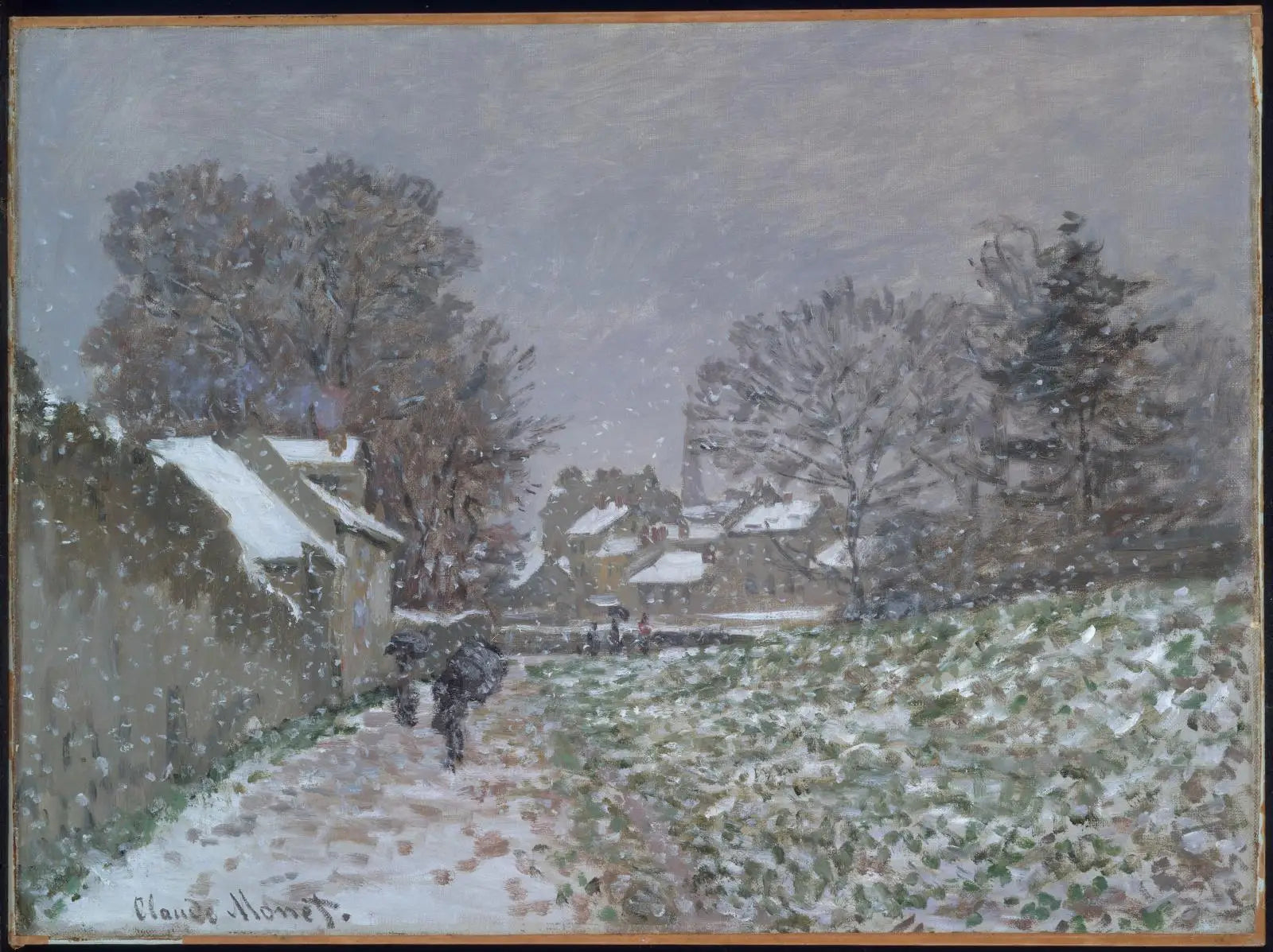 La neige à Argenteuil - Claude Monet image 1 reproduction artisanale de tableau