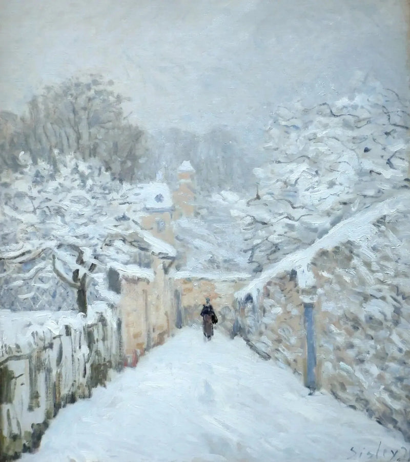 Der Schnee in Louveciennes - Alfred Sisley