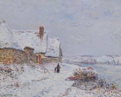 La neige à Tournedos sur Seine - Gustave Loiseau - Alpha Reproduction