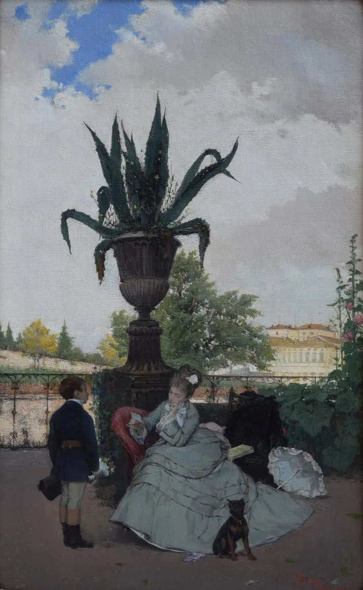La note - Mariano Fortuny Marsal image 1 tableau peint à l’huile sur toile