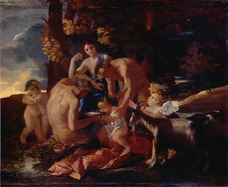 Die Nahrung des Bacchus - Nicolas Poussin