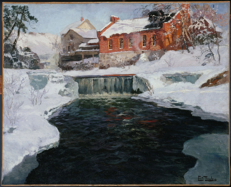 Die neue Fabrik in Lillehammer - Frits Thaulow