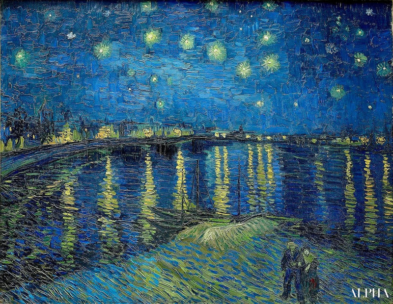 Die sternenklare Nacht über dem Rhône - Vincent van Gogh