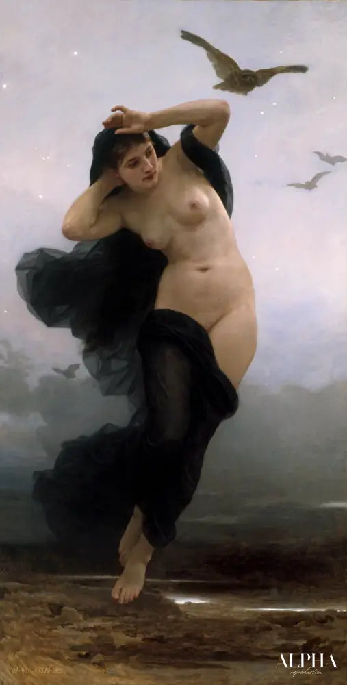 La Nuit - William-Adolphe Bouguereau Reproductions de tableaux à la peinture à l’huile