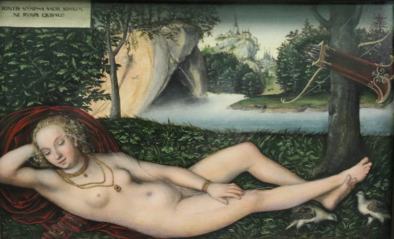 Die Nymphe an der Quelle - Lucas Cranach der Ältere