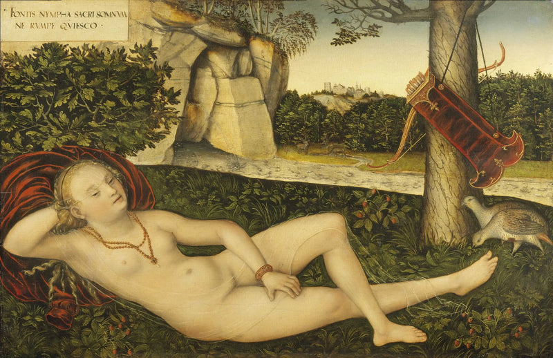 Die Nymphe an der Quelle - Lucas Cranach der Ältere