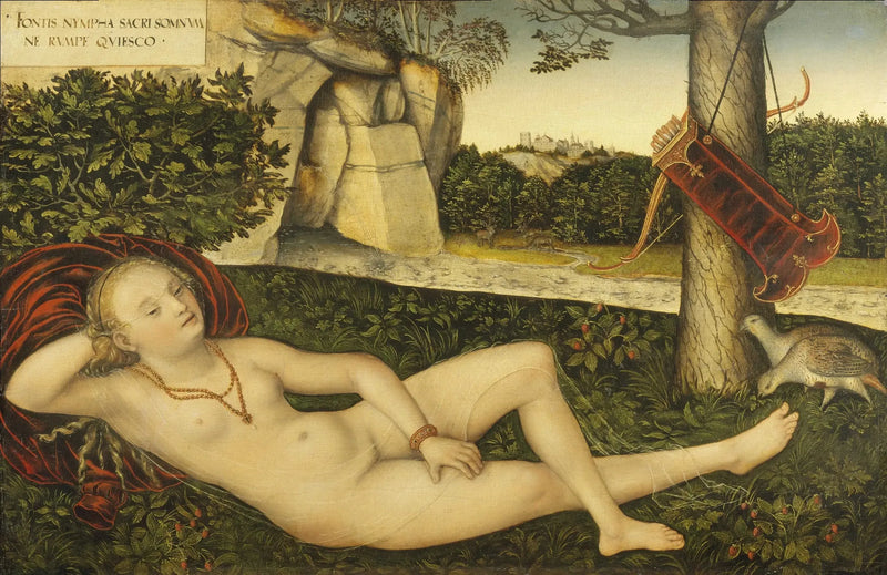 Die Nymphe an der Quelle - Lucas Cranach der Ältere