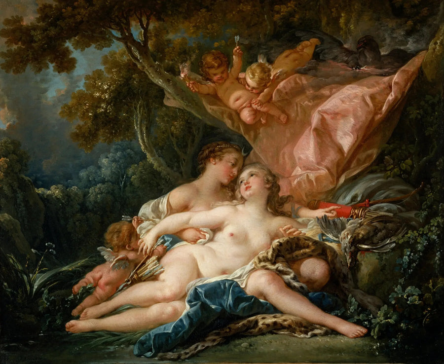 Die Nymphe Callisto, verführt von Jupiter in Gestalt der Diana - François Boucher