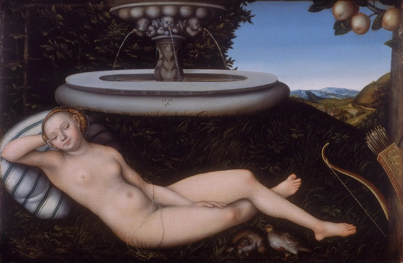Die Nymphe des Brunnens - Lucas Cranach der Ältere