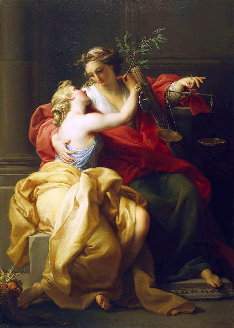 Der Frieden und die Gerechtigkeit - Pompeo Batoni