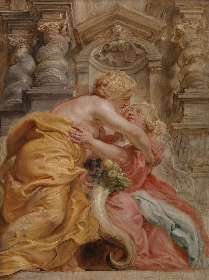 Der Frieden, der den Überfluss umarmt - Peter Paul Rubens
