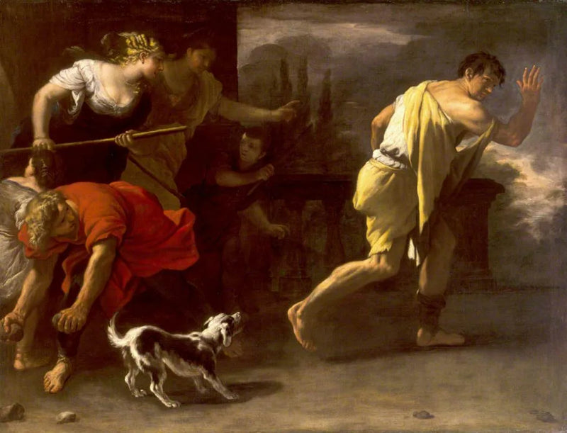 Die Parabel vom verlorenen Sohn: Verjagt von seinen alten Begleitern - Luca Giordano