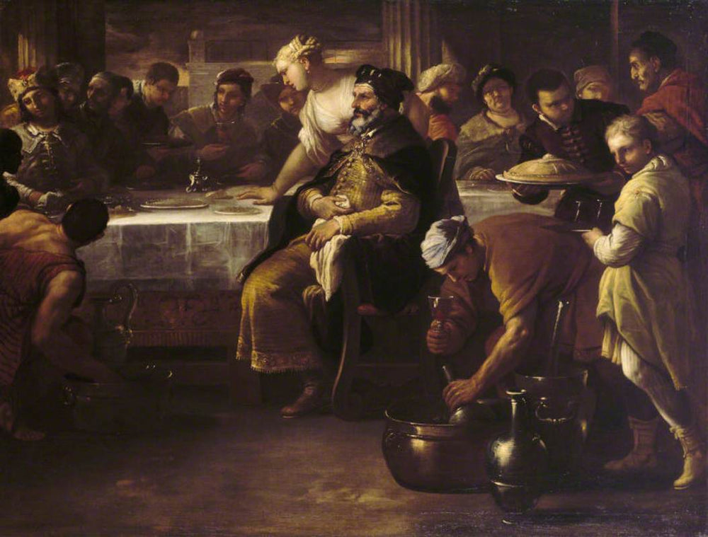 La parabole du fils prodigue : le veau gras - Luca Giordano image 1 copie peinte à la main à l’huile