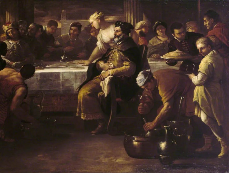 Die Parabel vom verlorenen Sohn: das fettreiche Kalb - Luca Giordano