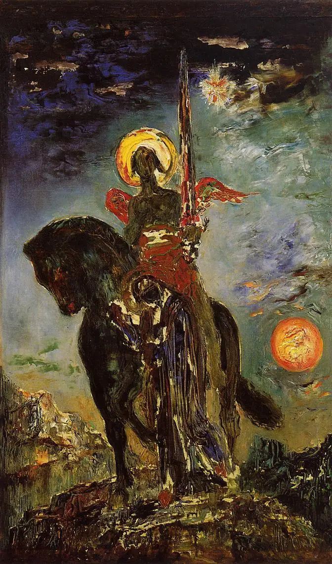 Der Park und der Engel des Todes - Gustave Moreau