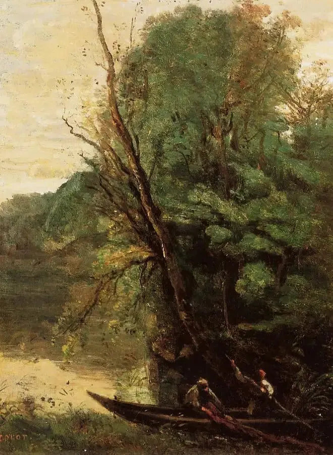 Die Fischerei mit der Reuse - Jean-Baptiste Camille Corot