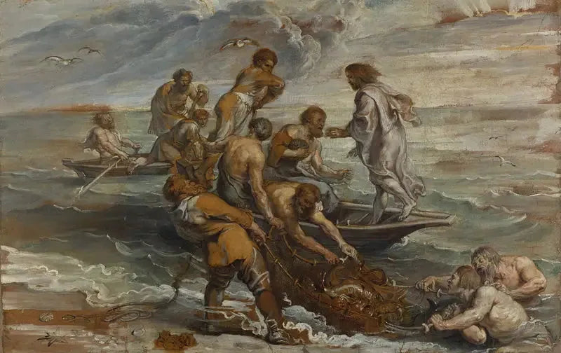 La pêche miraculeuse - Peter Paul Rubens image 1 reproduction artisanale de tableau