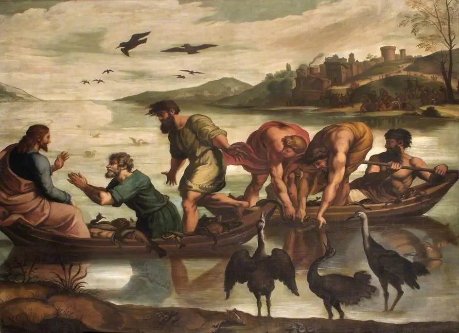 La pêche miraculeuse - Raphaël Sanzio image 1 copie peinte à la main à l’huile