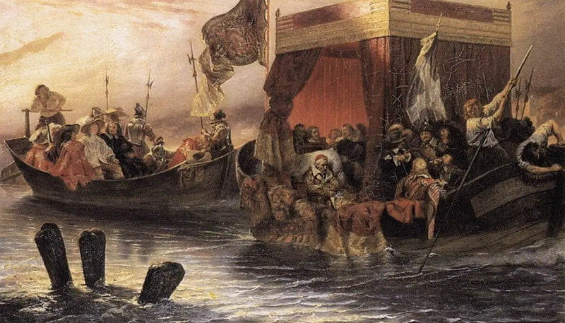Die Peniche des Kardinals Richelieu am Rhône - Paul Delaroche