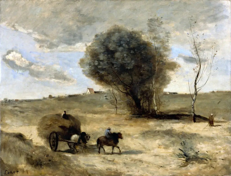 Die kleine Kutsche in den Dünen - Jean-Baptiste Camille Corot