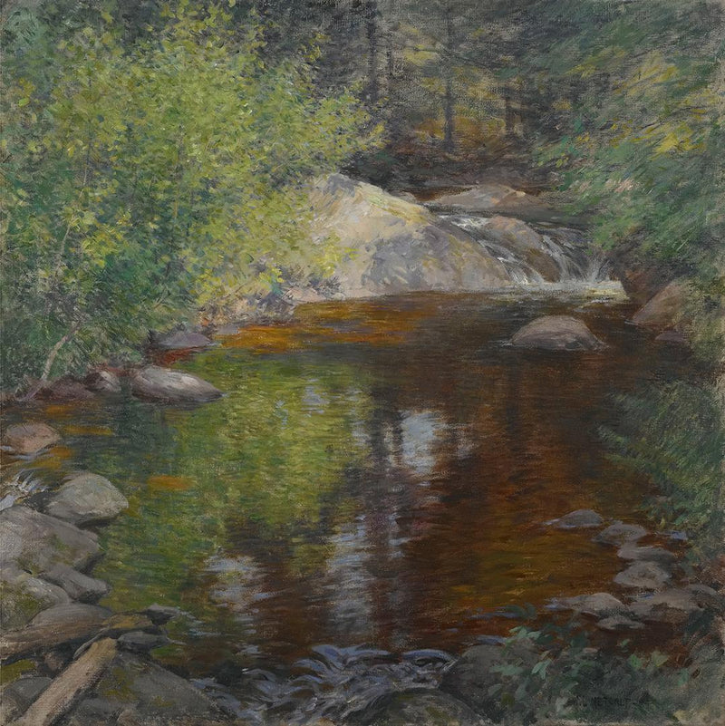 Das Schwimmbad - Willard Metcalf
