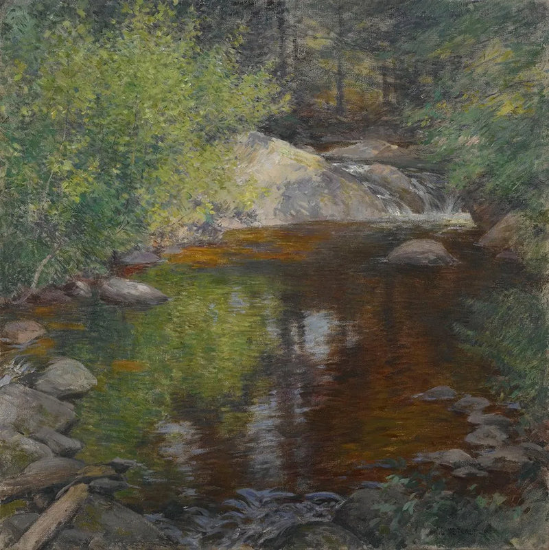 Das Schwimmbad - Willard Metcalf
