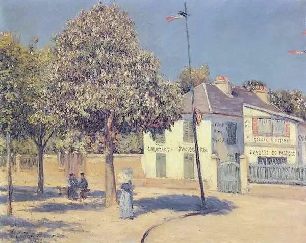 Der Marktplatz (Der Spaziergang in Argenteuil) - Gustave Caillebotte