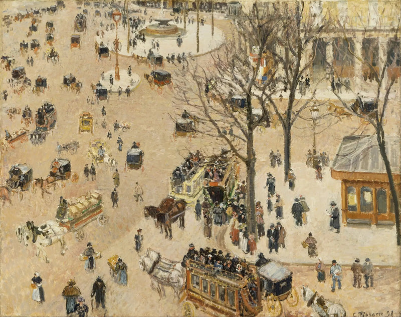 Der Platz des Theaters Englisch - Camille Pissarro