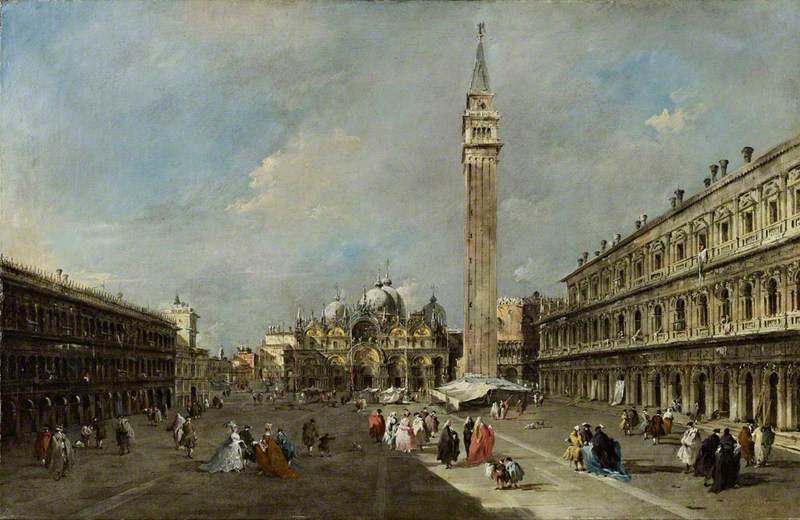 Der Platz San Marco, Venedig - Francesco Guardi
