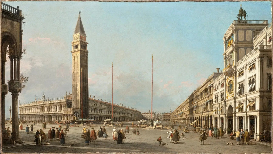 La Place Saint-Marc in Richtung Süden und Westen - Canaletto