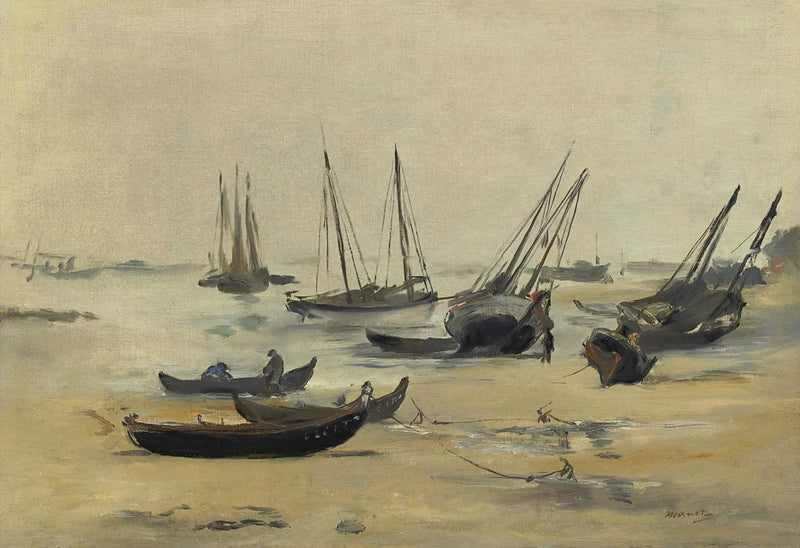 Der Strand bei Niedrigwasser - Édouard Manet