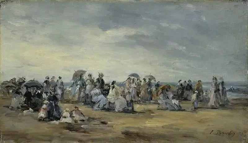 Der Strand in Trouville - Eugène Boudin