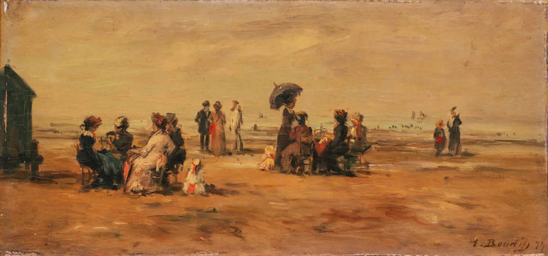 Der Strand in Trouville - Eugène Boudin